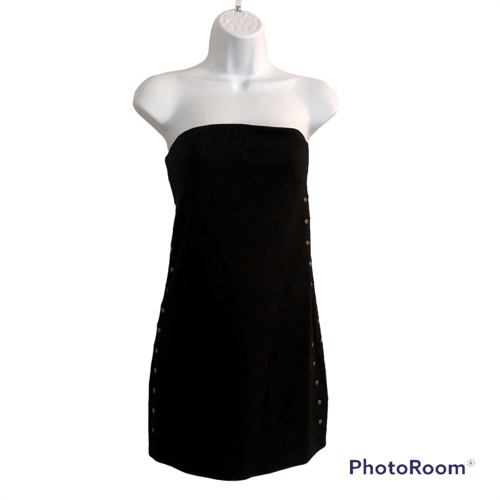 2/$12 H&M Studded Black Strapless Mini Dress